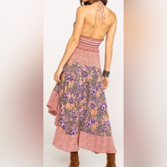 NWT FREE PEOPLE GABRIELA SMOCKED HALTER SLIP DRESS ๐, Sz.S, BNWTIB - Picture 6 of 15